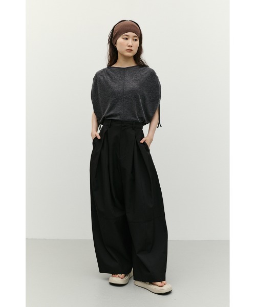 STYLEMIXER(スタイルミキサー)の「【大人気パンツが再入荷&新色追加】タックフォルムパンツ(その他パンツ・レディース・グレー/キャメル/アイボリー/ブラック・SMALL/MEDIUM)」の17枚目の写真