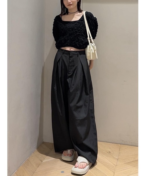STYLEMIXER(スタイルミキサー)の「【大人気パンツが再入荷&新色追加】タックフォルムパンツ(その他パンツ・レディース・グレー/キャメル/アイボリー/ブラック・SMALL/MEDIUM)」の9枚目の写真