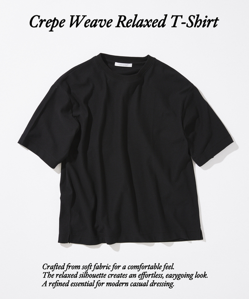 JOURNAL STANDARD(ジャーナルスタンダード)の「クレープ ウィーヴ リラックス Tシャツ(Tシャツ/カットソー・メンズ・ブラック系その他/ホワイト系その他/グレー/ブラウン・MEDIUM/SMALL/LARGE)」の3枚目の写真