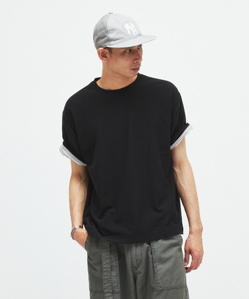 JOURNAL STANDARD(ジャーナルスタンダード)の「クレープ ウィーヴ リラックス Tシャツ(Tシャツ/カットソー・メンズ・ブラック系その他/ホワイト系その他/グレー/ブラウン・MEDIUM/SMALL/LARGE)」の8枚目の写真