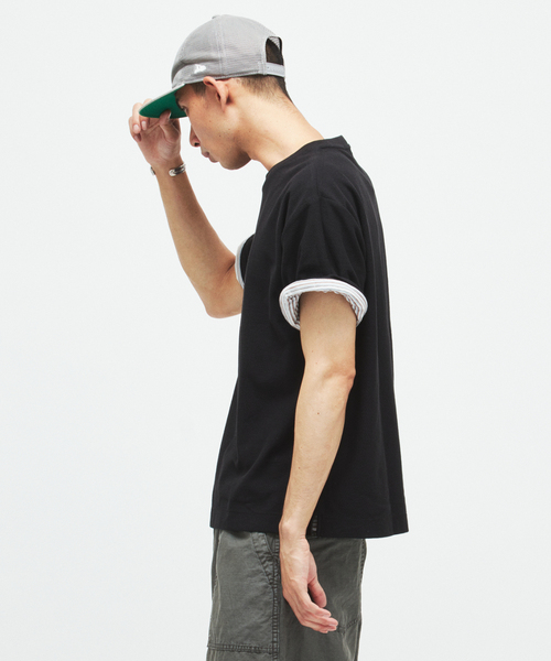 JOURNAL STANDARD(ジャーナルスタンダード)の「クレープ ウィーヴ リラックス Tシャツ(Tシャツ/カットソー・メンズ・ブラック系その他/ホワイト系その他/グレー/ブラウン・MEDIUM/SMALL/LARGE)」の9枚目の写真