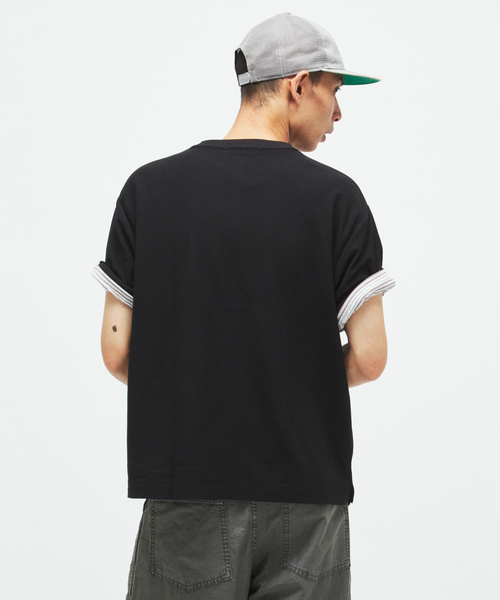 JOURNAL STANDARD(ジャーナルスタンダード)の「クレープ ウィーヴ リラックス Tシャツ(Tシャツ/カットソー・メンズ・ブラック系その他/ホワイト系その他/グレー/ブラウン・MEDIUM/SMALL/LARGE)」の11枚目の写真
