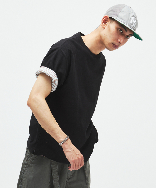 JOURNAL STANDARD(ジャーナルスタンダード)の「クレープ ウィーヴ リラックス Tシャツ(Tシャツ/カットソー・メンズ・ブラック系その他/ホワイト系その他/グレー/ブラウン・MEDIUM/SMALL/LARGE)」の12枚目の写真