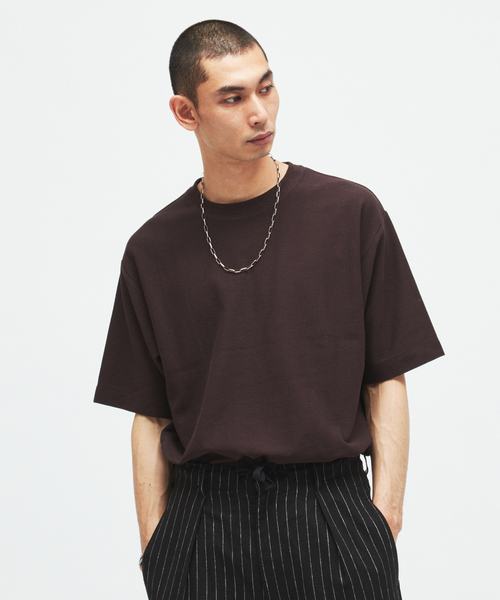 JOURNAL STANDARD(ジャーナルスタンダード)の「クレープ ウィーヴ リラックス Tシャツ(Tシャツ/カットソー・メンズ・ブラック系その他/ホワイト系その他/グレー/ブラウン・MEDIUM/SMALL/LARGE)」の9枚目の写真