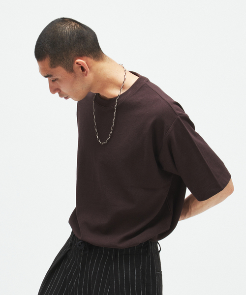 JOURNAL STANDARD(ジャーナルスタンダード)の「クレープ ウィーヴ リラックス Tシャツ(Tシャツ/カットソー・メンズ・ブラック系その他/ホワイト系その他/グレー/ブラウン・MEDIUM/SMALL/LARGE)」の10枚目の写真