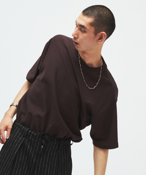 JOURNAL STANDARD(ジャーナルスタンダード)の「クレープ ウィーヴ リラックス Tシャツ(Tシャツ/カットソー・メンズ・ブラック系その他/ホワイト系その他/グレー/ブラウン・MEDIUM/SMALL/LARGE)」の12枚目の写真