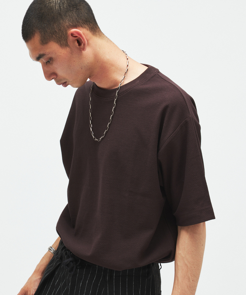 JOURNAL STANDARD(ジャーナルスタンダード)の「クレープ ウィーヴ リラックス Tシャツ(Tシャツ/カットソー・メンズ・ブラック系その他/ホワイト系その他/グレー/ブラウン・MEDIUM/SMALL/LARGE)」の14枚目の写真