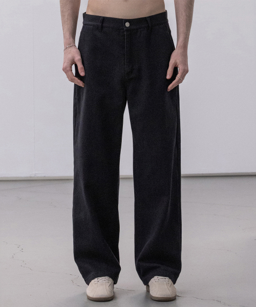 DECOROSO（デコローゾ）の「ツイルコットンセミワイドパンツ[ブラック]（その他パンツ・メンズ・その他・MEDIUM/LARGE/X-LARGE）」の2枚目の写真