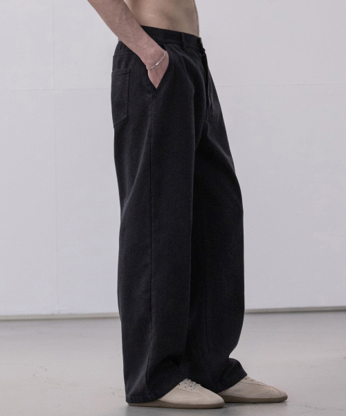 DECOROSO（デコローゾ）の「ツイルコットンセミワイドパンツ[ブラック]（その他パンツ・メンズ・その他・MEDIUM/LARGE/X-LARGE）」の5枚目の写真