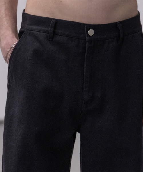 DECOROSO（デコローゾ）の「ツイルコットンセミワイドパンツ[ブラック]（その他パンツ・メンズ・その他・MEDIUM/LARGE/X-LARGE）」の6枚目の写真