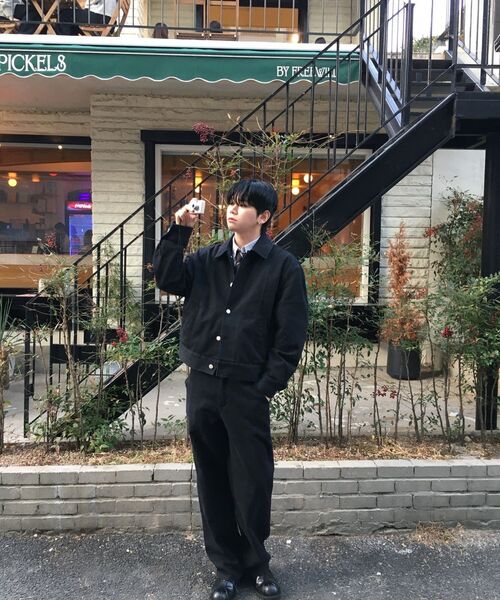 DECOROSO（デコローゾ）の「ツイルコットンセミワイドパンツ[ブラック]（その他パンツ・メンズ・その他・MEDIUM/LARGE/X-LARGE）」の8枚目の写真