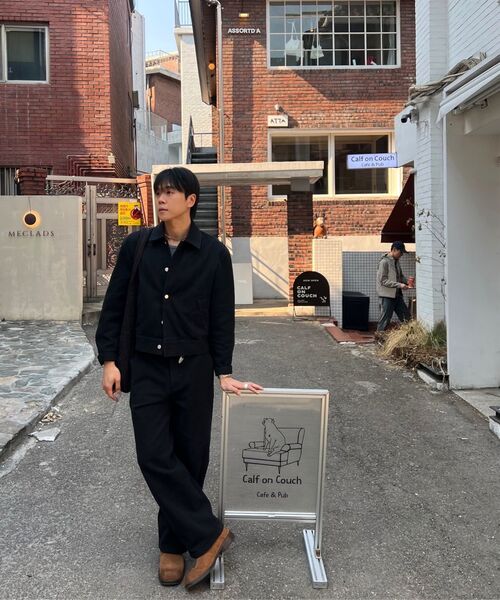 DECOROSO（デコローゾ）の「ツイルコットンセミワイドパンツ[ブラック]（その他パンツ・メンズ・その他・MEDIUM/LARGE/X-LARGE）」の10枚目の写真