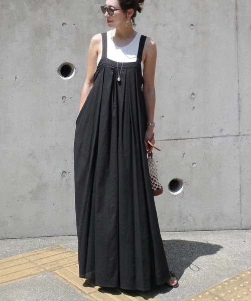 セール】【Belle vintage】チュールドッキングデニムサロペ