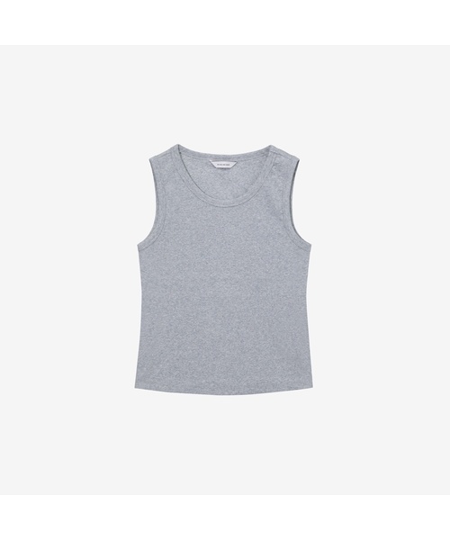 MIND BRIDGE WOMEN（マインドブリッジウーマン）の「[W]リブ袖なしトップス - 3色（Tシャツ/カットソー・レディース・ブラック/ホワイト/グレー・55/66）」の3枚目の写真