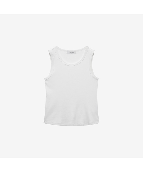 MIND BRIDGE WOMEN（マインドブリッジウーマン）の「[W]リブ袖なしトップス - 3色（Tシャツ/カットソー・レディース・ブラック/ホワイト/グレー・55/66）」の2枚目の写真
