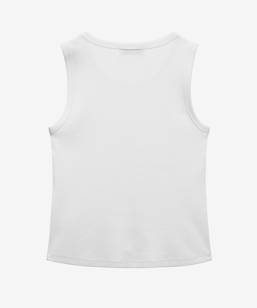 MIND BRIDGE WOMEN（マインドブリッジウーマン）の「[W]リブ袖なしトップス - 3色（Tシャツ/カットソー・レディース・ブラック/ホワイト/グレー・55/66）」の4枚目の写真
