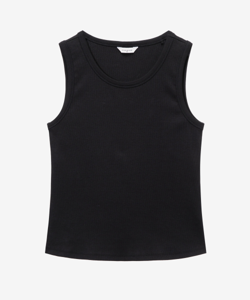 MIND BRIDGE WOMEN（マインドブリッジウーマン）の「[W]リブ袖なしトップス - 3色（Tシャツ/カットソー・レディース・ブラック/ホワイト/グレー・55/66）」の5枚目の写真