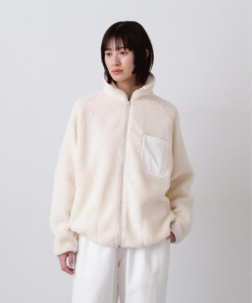 Y(ワイ)の「Y / RECYCLE POLYESTER BOA BLOUSON(ブルゾン・メンズ・ネイビー/ホワイト・LARGE/MEDIUM)」の2枚目の写真