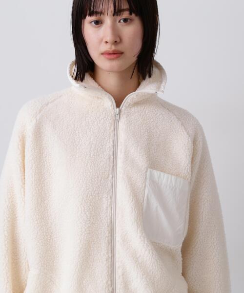 Y(ワイ)の「Y / RECYCLE POLYESTER BOA BLOUSON(ブルゾン・メンズ・ネイビー/ホワイト・LARGE/MEDIUM)」の6枚目の写真
