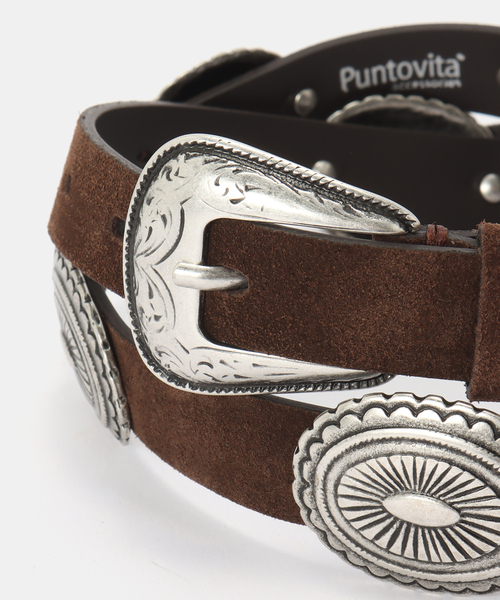 Puntovita(プントヴィータ)の「【PUNTOVITA/プントヴィータ】 CONCHO BELT BROWN(ベルト・レディース・ブラウン・80)」の7枚目の写真