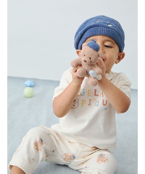 gelato pique(ジェラートピケ)の「【BABY】エアリーモコドローイングベアラトル(その他ベビー用品・キッズ・ブラウン・F)」の2枚目の写真