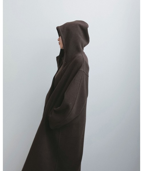anuke（アンヌーク）の「Wool Hoodie Coat（ステンカラーコート・レディース・チャコールグレー/ブラウン/ブラック・38inch/36inch）」の14枚目の写真