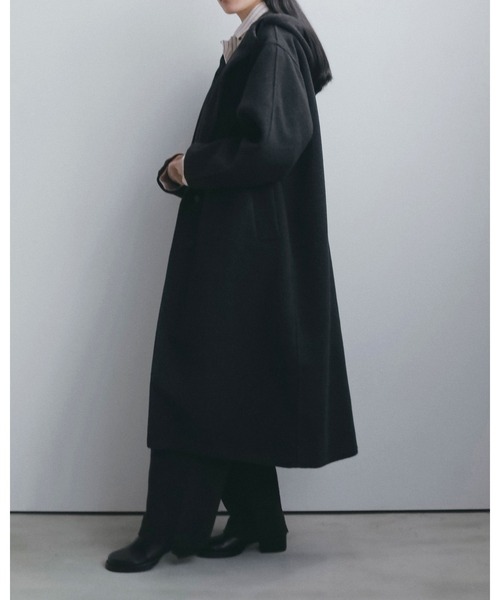 anuke（アンヌーク）の「Wool Hoodie Coat（ステンカラーコート・レディース・チャコールグレー/ブラウン/ブラック・38inch/36inch）」の17枚目の写真