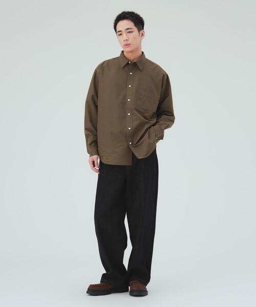 BEAMS HEART(ビームスハート)の「グリッドチェック レギュラーカラーシャツ(シャツ/ブラウス・メンズ・ブルー/ブラウン/ブラック・MEDIUM/SMALL/LARGE)」の4枚目の写真