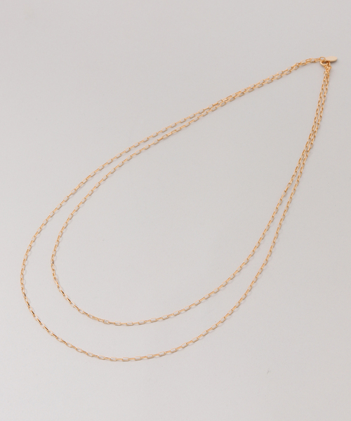 Chibi Jewels (チビジュエルズ)の「CHIBI JEWELS チビジュエルズ Long Long Chain Mini Rectangle chain(ネックレス・レディース・ゴールド・FREE)」の2枚目の写真