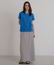 Soft basic round T-shirt [KNSS10TS15]_Blue