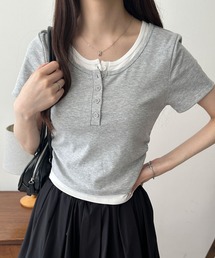 WEGO/ヘンリーネックレイヤードT