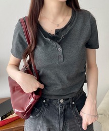 WEGO/ヘンリーネックレイヤードT