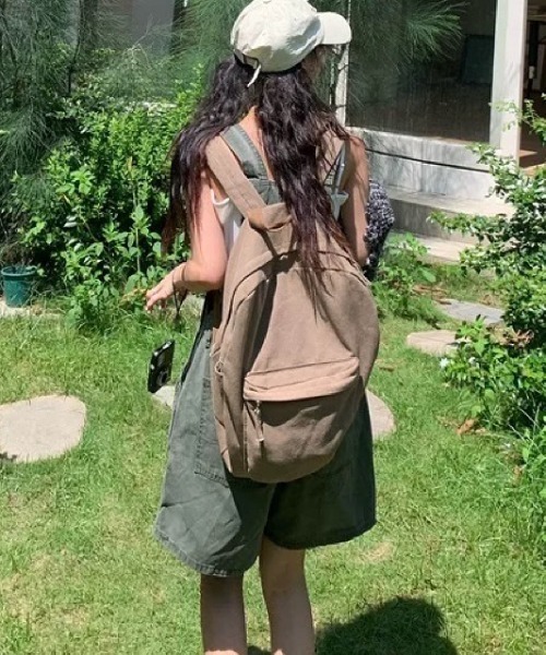 SHEENA（シーナ）の「ワンポイント刺繍ロゴショートサロペット（サロペット/オーバーオール・レディース・カーキ・M）」の10枚目の写真