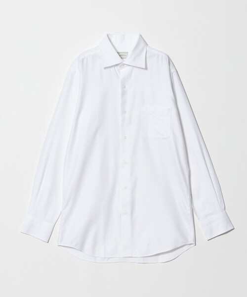 green label relaxing(グリーンレーベルリラクシング)の「コットン フレンチツイル ワイドカラー ドレスシャツ -形態安定-(ビジネスシャツ・メンズ・ホワイト・37cm/43cm/41cm/42cm/40cm/38cm/39cm)」の8枚目の写真