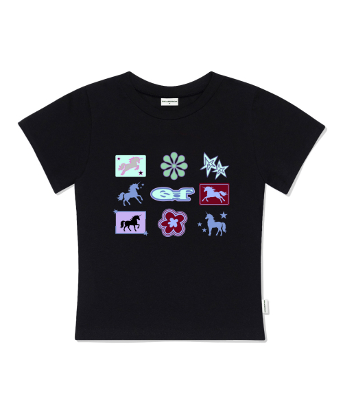 ESCAPEFROM（エスケープフロム）の「ユニコーンビンゴプリントスリムフィット半袖Tシャツブラック（Tシャツ/カットソー・レディース・その他・LARGE/MEDIUM）」の3枚目の写真