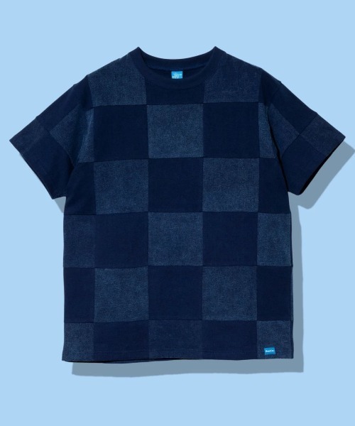 Good On(グッドオン)の「Good On/グッドオン INDIGO PATCH WORK TEE(Tシャツ/カットソー・メンズ・インディゴブルー・X-LARGE/LARGE/MEDIUM/XX-LARGE)」の1枚目の写真