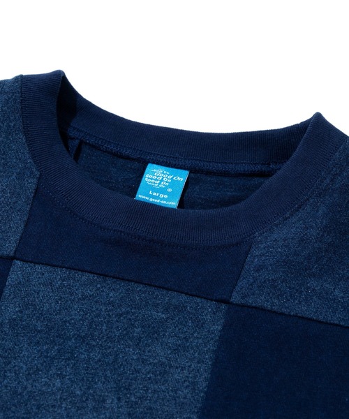 Good On(グッドオン)の「Good On/グッドオン INDIGO PATCH WORK TEE(Tシャツ/カットソー・メンズ・インディゴブルー・X-LARGE/LARGE/MEDIUM/XX-LARGE)」の2枚目の写真