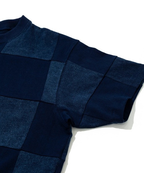 Good On(グッドオン)の「Good On/グッドオン INDIGO PATCH WORK TEE(Tシャツ/カットソー・メンズ・インディゴブルー・X-LARGE/LARGE/MEDIUM/XX-LARGE)」の3枚目の写真