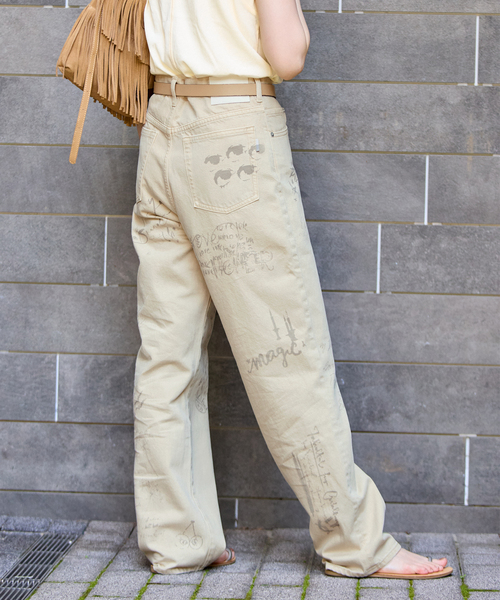 B.C STOCK（ベーセーストック）の「ウォッシャブル / DU JOUR / デュ ジュール SCRIPT PIPE JEAN（デニムパンツ・レディース・ベージュ/サックスブルー・38/36）」の15枚目の写真