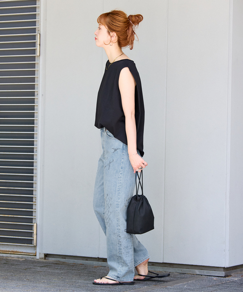 B.C STOCK（ベーセーストック）の「ウォッシャブル / DU JOUR / デュ ジュール SCRIPT PIPE JEAN（デニムパンツ・レディース・ベージュ/サックスブルー・38/36）」の18枚目の写真