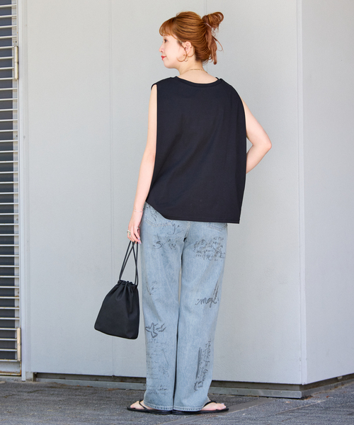 B.C STOCK（ベーセーストック）の「ウォッシャブル / DU JOUR / デュ ジュール SCRIPT PIPE JEAN（デニムパンツ・レディース・ベージュ/サックスブルー・38/36）」の19枚目の写真