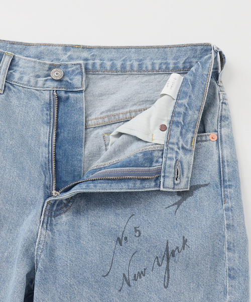 B.C STOCK（ベーセーストック）の「ウォッシャブル / DU JOUR / デュ ジュール SCRIPT PIPE JEAN（デニムパンツ・レディース・ベージュ/サックスブルー・38/36）」の6枚目の写真