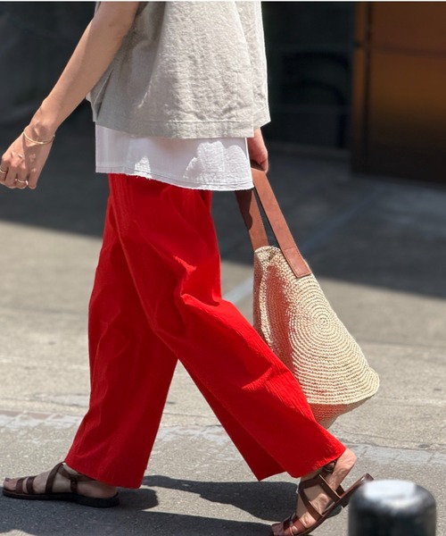 ❗️新品　BEARDSLEY ビアズリー　ウエストリブフレアスカート レッド　赤 セール/ブランド古着】BEARDSLEY｜ビアズリーのその他パンツ（レッド
