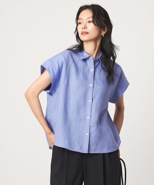 green label relaxing(グリーンレーベルリラクシング)の「ノースリーブ バランス シャツ(シャツ/ブラウス・レディース・ライトブルー/ライトピンク/モカ・FREE)」の1枚目の写真