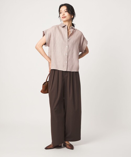 green label relaxing(グリーンレーベルリラクシング)の「ノースリーブ バランス シャツ(シャツ/ブラウス・レディース・ライトブルー/ライトピンク/モカ・FREE)」の11枚目の写真