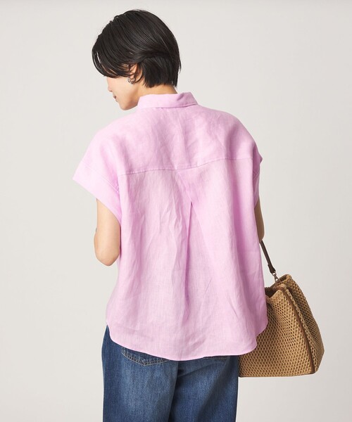 green label relaxing(グリーンレーベルリラクシング)の「ノースリーブ バランス シャツ(シャツ/ブラウス・レディース・ライトブルー/ライトピンク/モカ・FREE)」の14枚目の写真