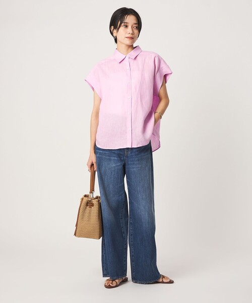 green label relaxing(グリーンレーベルリラクシング)の「ノースリーブ バランス シャツ(シャツ/ブラウス・レディース・ライトブルー/ライトピンク/モカ・FREE)」の15枚目の写真