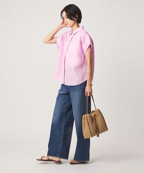green label relaxing(グリーンレーベルリラクシング)の「ノースリーブ バランス シャツ(シャツ/ブラウス・レディース・ライトブルー/ライトピンク/モカ・FREE)」の16枚目の写真