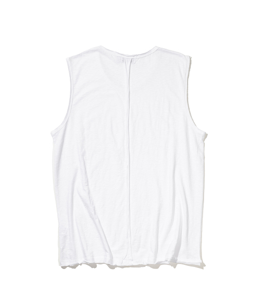 MASSNOUN(マスノウン)の「Uネックスラブカットディバイドスリーブレス MSSSV001-WT(Tシャツ/カットソー・レディース・その他・LARGE/MEDIUM)」の1枚目の写真