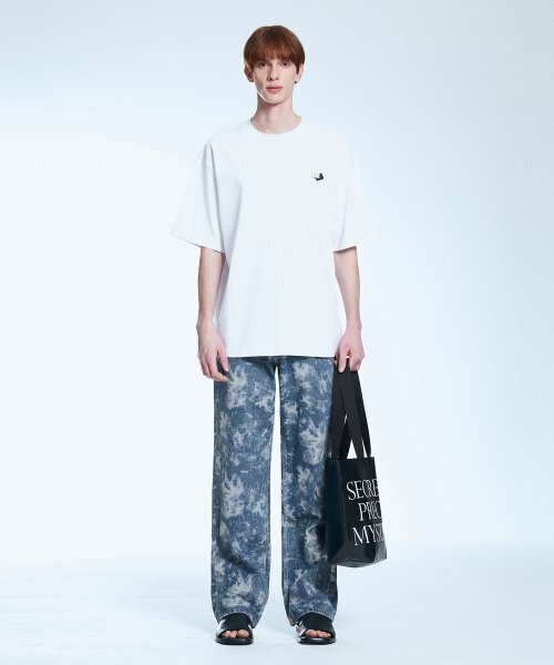 SECONDMONO(セカンドモノローグ)の「スモッグパターンワイドデニムパンツブルーSEPT013BLUE(デニムパンツ・メンズ・その他・28/34/26)」の3枚目の写真